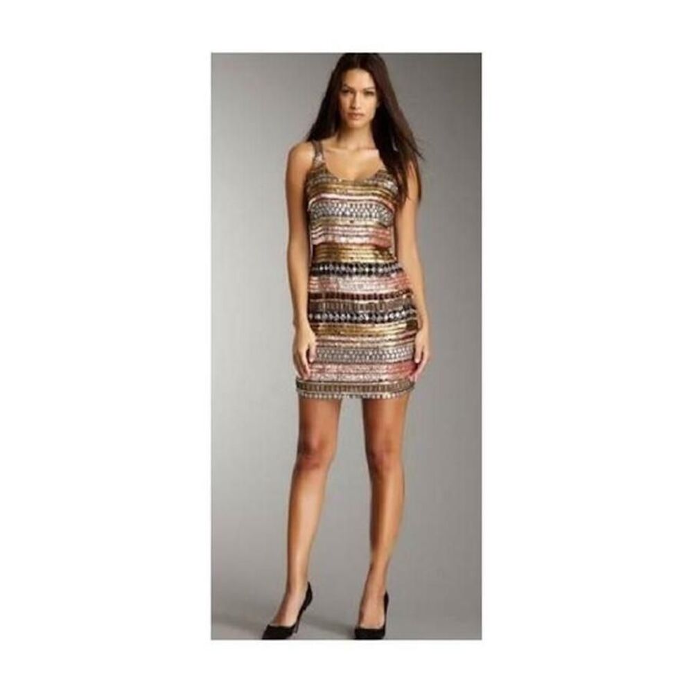 Romeo & Juliet Couture Beaded Sequined Tank Dress